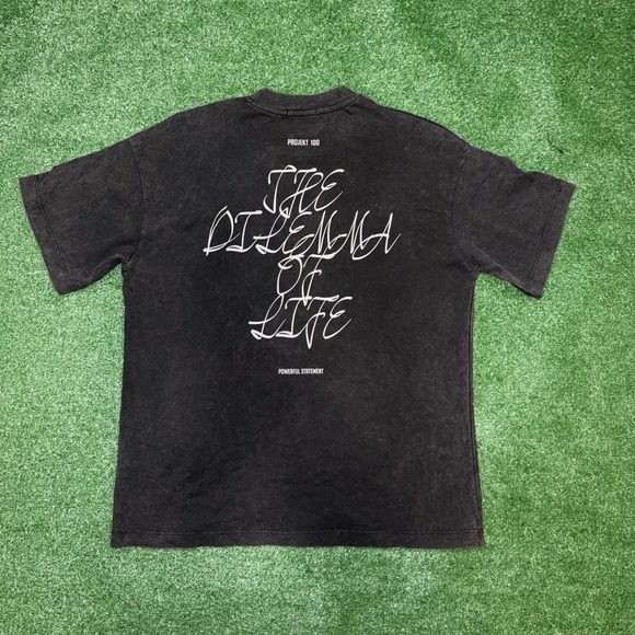 ZARA Mens Small Washed Black Graphic T Shirt - Picture 6 of 7